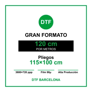 dtf barcelona textil gran formato 120cm pliegos 115x100cm