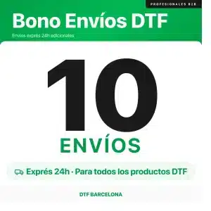 Bono 10 envios DTF expres 24h incluidos - DTF Barcelona servicio profesional B2B