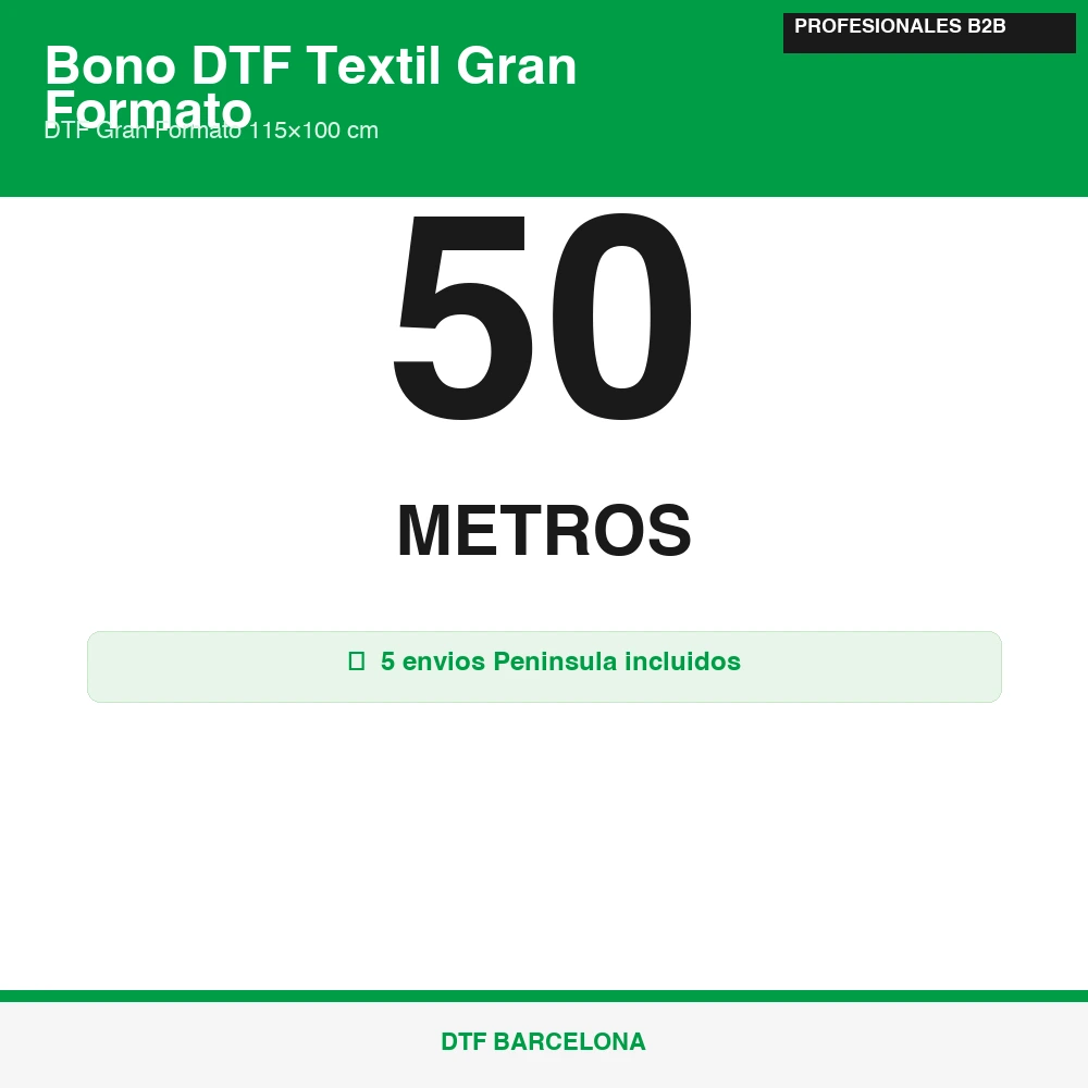 Bono Gran Formato 50m